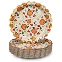 Confettiville Thanksgiving Paper Plates 50-Count Disposable Thanksgiving