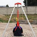Confined Space Equipment Adjustable Commercial Firefighting Rescue Tripod with Self-Locking Device，Heavy Duty Emergency Rescue Tripod for Aerial &amp; Confined Spaces, 1200Lbs Capacity, Includes