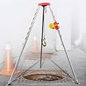 Confined Space Equipment Adjustable Commercial Firefighting Rescue Tripod with Self-Locking Device，Emergency Rescue Tripod System - Multifunctional Confined Space Tripod Kit with Self-Lockin