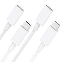 CONMDEX USB C Extension Cable 2 Packs for Mag- Safe Charger PS5 Controller Charging, 9V 3A USB Type C Female to Male Extender Cord for Mag- Safe Charger iPhone 15/13/12, HomePod White (6Ft/1.8m)