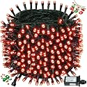 Connectable 88Ft 240LED Christmas String Lights Outdoor Indoor, Red