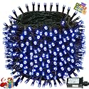 Connectable 88Ft 240LED Christmas String Lights Outdoor Indoor, Blue