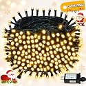 Connectable 99Ft 300LED Christmas String Lights Outdoor Indoor, Warm White