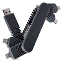 Connex Multi-Connector Charging & Data Hub – Compact All-in-One Adapter with PD Fast Charging - Charcoal
