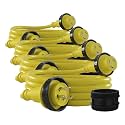 Conntek 17105-025RE Marine Shore Power 30 Amp Cordset with Light Indicator (Yellow, 25-Feet) (Pack of 4)