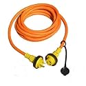 Conntek 17A05-025RE Marine Shore Power 30 Amp Cordset with Light Indicator (Orange Mesh, 50-Feet)