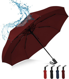 conquest auto open and 3 fold umbrella for protection against rain sunuv rays with cover umbrella