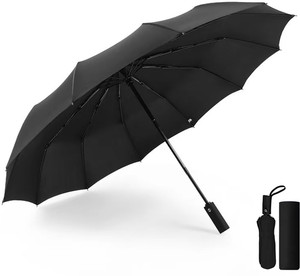 conquest auto open and 3 fold umbrella for protection against rain sunuv rays with cover umbrella