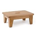 CONSDAN Oak Step Stool for Bed, Wooden Stool for Adults &amp; Seniors - 6.5" High, Non-Slip Mat, No Assembly Needed, Solid Wood, Natural Color
