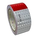 All Star Truck Parts Conspicuity Tape DOT-C2 Approved Reflective Truck Trailer Red White (2 in x 30 FT)