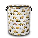 Construction Machines Laundry Hamper,Tractor Laundry Baskets,Waterproof Oxford Cloth Toy Storage for Bedroom,Bathroom,Nursery,16x20.8 Inch