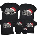 CONTEANER Merry Christmas Family Shirt,Matching Couples Xmas Graphic Tops