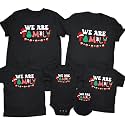 CONTEANER Merry Christmas Family Shirt,Matching Couples Xmas Graphic Tops