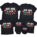 CONTEANER Merry Christmas Family Shirt,Matching Couples Xmas Graphic Tops