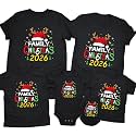 CONTEANER Merry Christmas Family Shirt,Matching Couples Xmas Graphic Tops