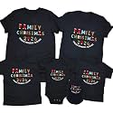CONTEANER Merry Christmas Family Shirt,Matching Couples Xmas Graphic Tops