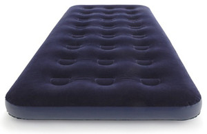 continental air mattress flocked airbed pvc polyvinyl chloride 1 seater inflatable sofa color - navy blue diydo-it-yourself