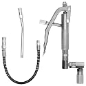 Control Handle Valve - Designed Specifically for Grease Pumps, Heavy-Duty High Pressure 7500psi, 1/4 Inch Thread, 18 Inch Flexible Interface, A4-Jaw Coupling, 360 Degree Rotation, and Spring