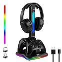 Controller Charger with RGB Headphone Stand for Xbox Series X/S/One/One S/X, XSX Controller Charger Station, Headset and Controllers Stand Holder for Xbox, Gaming Gifts for Gamers Men