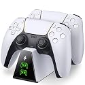 Controller Charging Station for PS5 Dualsense Controller, Controller Charger for PS5 with LED Indicator, Fast Charging Stand Dock for PS5 Controller, Charging Station for PlayStation 5 Controllers
