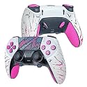 Controller Grips for PS5 DualSense Edge,Skin kit,Anti-Skid, Multi-Texture,Sweat Absorption,Pre-Cut Grips Tape,by SHADOW BOOLT (Pink &amp; White, for DualSense Edge (Upgraded Version 2.0))