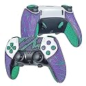 Controller Grips for PS5 DualSense Edge,Skin kit,Anti-Skid, Multi-Texture,Sweat Absorption,Pre-Cut Grips Tape,by SHADOW BOOLT (Purple &amp; Green, for DualSense Edge (Upgraded Version 2.0))