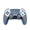 Controller Grips for PS5 DualSense Edge,Skin kit,Anti-Skid, Multi-Texture,Sweat Absorption,Pre-Cut Grips Tape,by SHADOW BOOLT (Metallic Grey &amp; Blue, for DualSense Edge (Upgraded Version 2.0))