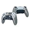 Controller Grips for PS5 DualSense Edge,Skin kit,Anti-Skid, Multi-Texture,Sweat Absorption,Pre-Cut Grips Tape,by SHADOW BOOLT (Metallic Grey &amp; Silver, for DualSense Edge (Upgraded Version 2.0))