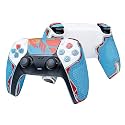 Controller Grips for PS5 DualSense, Skin kit,Anti-Skid, Multi-Texture, Sweat Absorption, Pre-Cut Grips Tape, by SHADOW BOOLT (Gulf Blue, Red &amp; Gold, Mecha Series 2.0 for DualSense)