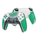 Controller Grips for PS5 DualSense, Skin kit,Anti-Skid, Multi-Texture, Sweat Absorption, Pre-Cut Grips Tape, by SHADOW BOOLT (Gemstone Green &amp; Silver, Guardian Series 2.0 for DualSense)