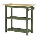 Convenience Concepts Designs2Go Butcher Block Kitchen Island, Sage, 40"