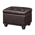 Convenience Concepts Designs4Comfort 5th Avenue Ottoman, Espresso, 24"