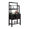 Convenience Concepts Newport Serving Bar, Espresso/Faux Marble