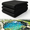 Convivium 7.5 oz Pond Liner Underlayment Padding, Nonwoven Needle-Punched Polyester Geotextile Fabric w/10 U-Pins Staples, for HDPE/EPDM/PVC/RPE Liners, Fish & Koi Ponds (7ft. x 10ft.)