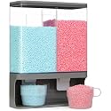 Conworld Laundry Detergent Dispenser, Wall-Mounted Scent Booster Beads Dispenser for Laundry Room Organization and Storage, Rice Dispenser, Suitable for Laundry Beads, Grey