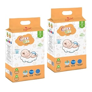 coo coo by mafatlal extra dry baby pull-up premium diaper pant size s small 112 count 9-12 kg  up to 12 hrs protection  super absorbent core  wetness indicator  cottony soft  leak protection