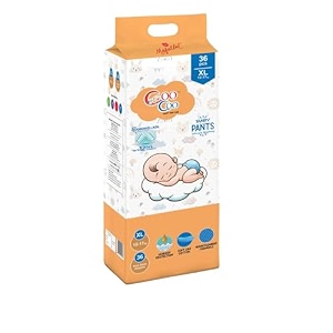 coo coo by mafatlal extra dry baby pull-up premium diaper pant size xl extra large 36 count 9-12 kg  up to 12 hrs protection  super absorbent core  soft elastic waist  leak protection