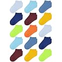 Coobey 15 Pack Kids' Half Cushion Low Cut Athletic Ankle Socks Boys Girls Ankle Socks