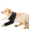 Coodeo Dog Recovery Suit, Cone Collar Alternative, Abrasion Resistant Dog Recovery Sleeve, Washable 2.5mm Thick and Waterproof, Pet Wounds Prevent Licking, Bite, Keep Dry (Black, M)