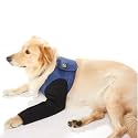 Coodeo Dog Recovery Suit, Cone Collar Alternative, Abrasion Resistant Dog Recovery Sleeve, Washable 2.5mm Thick and Waterproof, Pet Wounds Prevent Licking, Bite, Keep Dry（Blue，XL