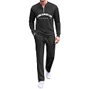 COOFANDY Men's 2 Piece Tracksuit Set Polo Athletic Sweatsuit Quarter Zip Jogging Long Sleeve Casual Sports Outfits