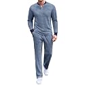 COOFANDY Men's 2 Piece Tracksuit Set Polo Athletic Sweatsuit Quarter Zip Jogging Long Sleeve Casual Sports Outfits