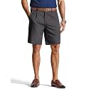 COOFANDY Men's Casual Shorts Pleated Front 9" Linen Textured Dress Shorts