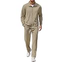 COOFANDY Men's Casual Sweatsuit 2 Piece Athletic Full Zip Tracksuit Jacquard Jogging Set Fashion Jackets And Pants Outfit