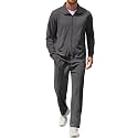 COOFANDY Men's Casual Sweatsuit 2 Piece Athletic Full Zip Tracksuit Jacquard Jogging Set Fashion Jackets And Pants Outfit