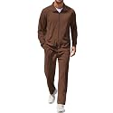 COOFANDY Men's Casual Sweatsuit 2 Piece Athletic Full Zip Tracksuit Jacquard Jogging Set Fashion Jackets And Pants Outfit