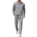 COOFANDY Men's Casual Sweatsuit 2 Piece Athletic Full Zip Tracksuit Jacquard Jogging Set Fashion Jackets And Pants Outfit