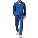 COOFANDY Men's Casual Sweatsuit 2 Piece Athletic Full Zip Tracksuit Jacquard Jogging Set Fashion Jackets And Pants Outfit