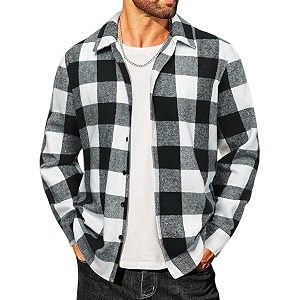 COOFANDY Mens Flannel Shirts Casual Button Down