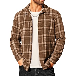 COOFANDY Mens Flannel Shirts Casual Button Down